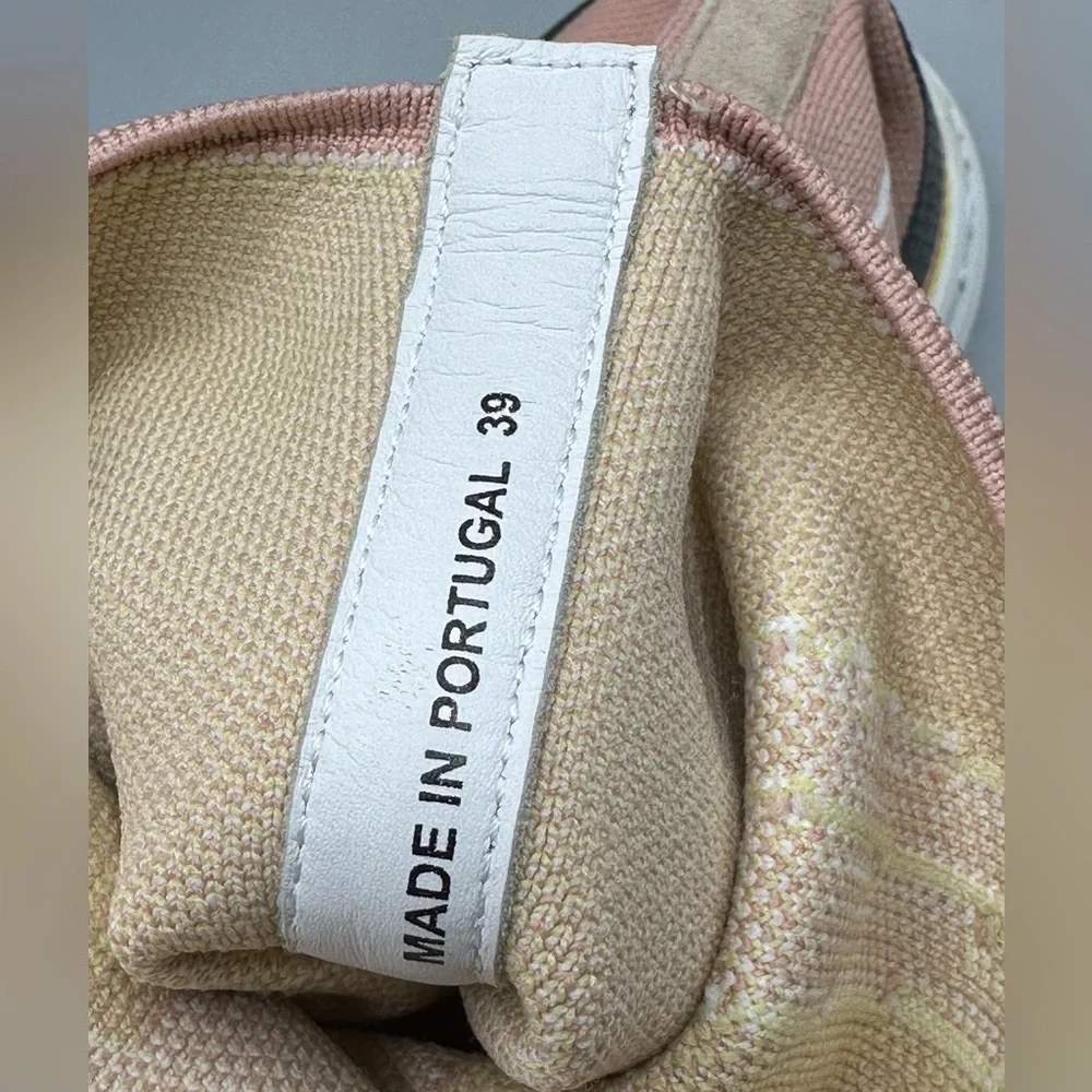 Longchamp Pink Yellow Tall Shaft Tennis Boots Sneakers